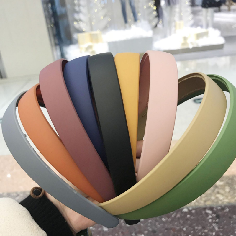 Bando Lebar 2cm Bahan resin Warna Polos matte frosted anti slip Untuk Wanita