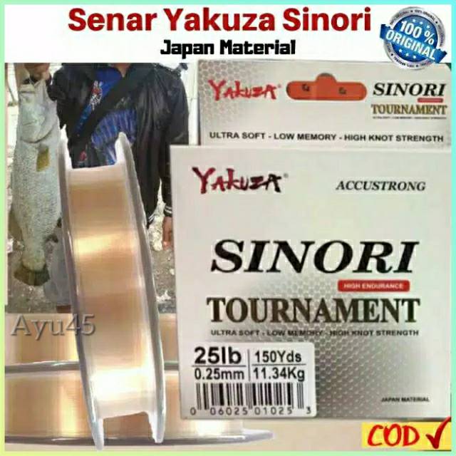 Senar Pancing 150Yds Sinori Yakuza Original