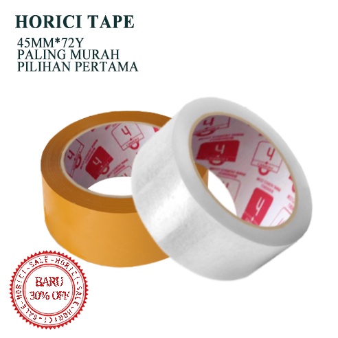 

MURAH SUPER CLPER 45mmx72Y LAKBAN BENING DAN COKLAT HORICI TAPE