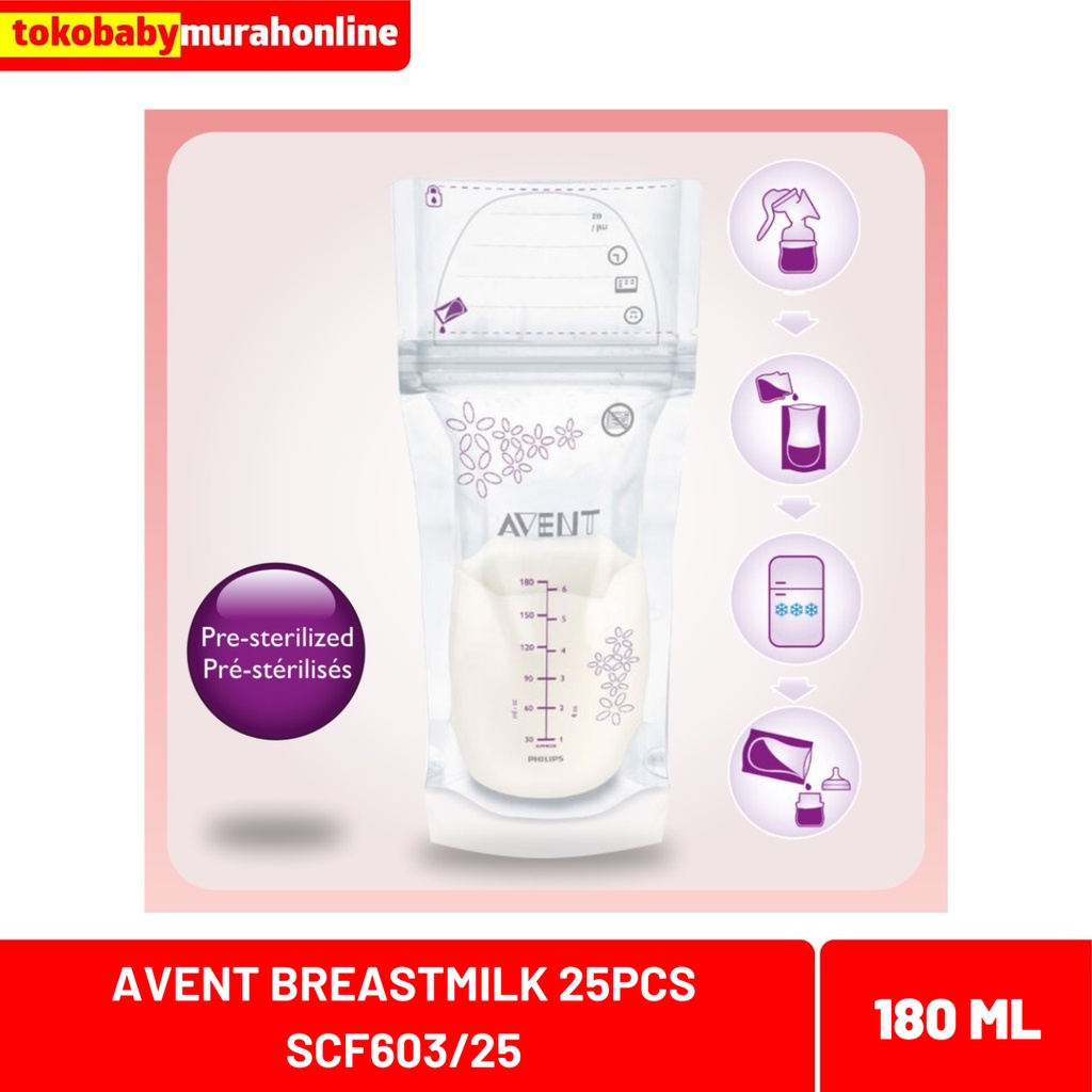 AVENT BREASTMILK 180ML 25PCS SCF-603/25 / KANTONG ASI