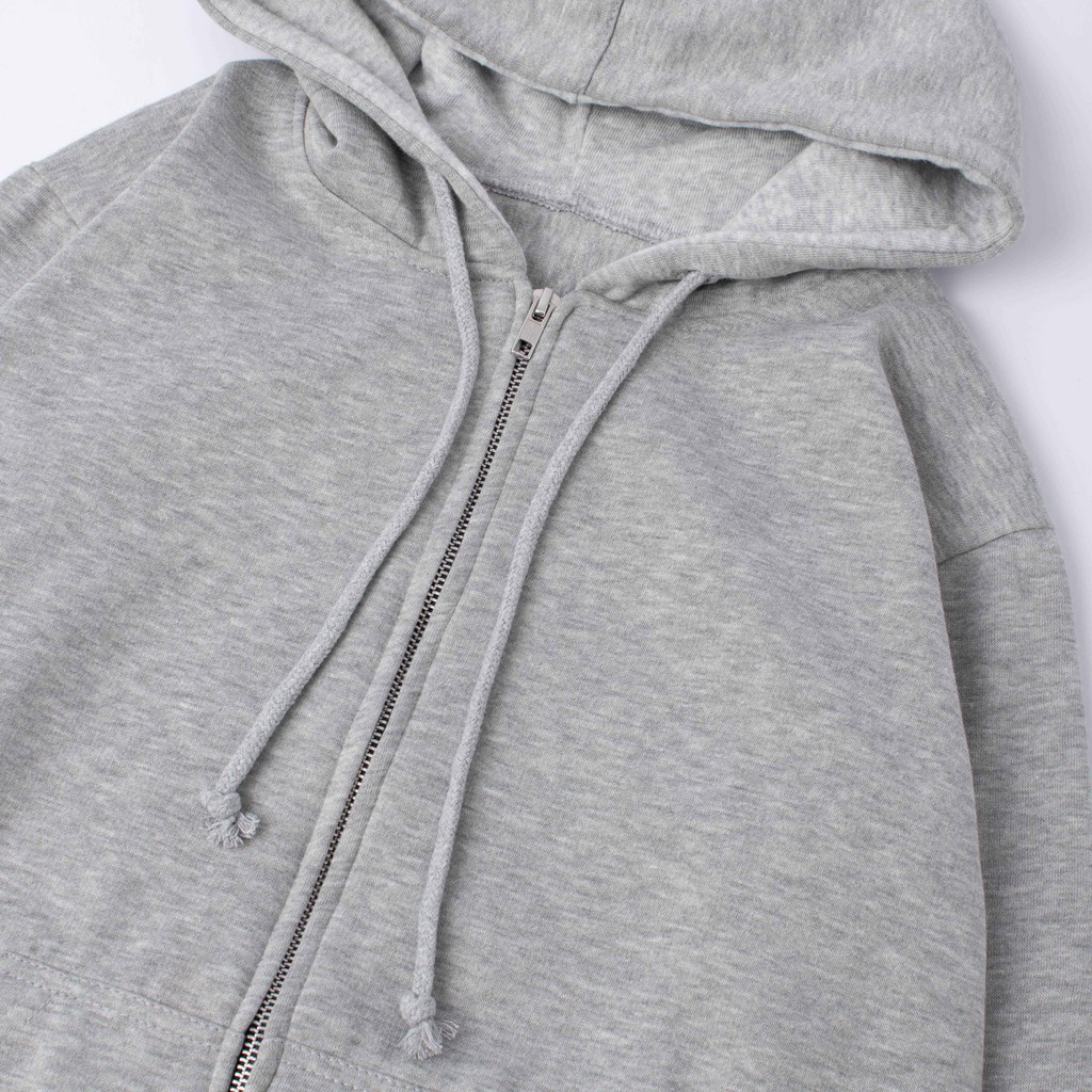 ZIPPER HOODIE GREY MISTY