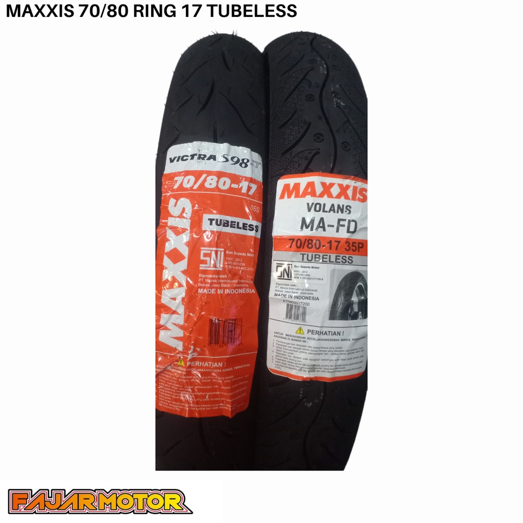 MAXXIS BAN LUAR 70/80 RING 17 TUBELESS VICTRA S98 VOLANS MA-FD 7090 GREEN DEVIL