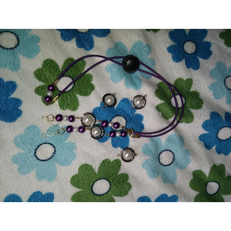 strap masker mutiara 2in1