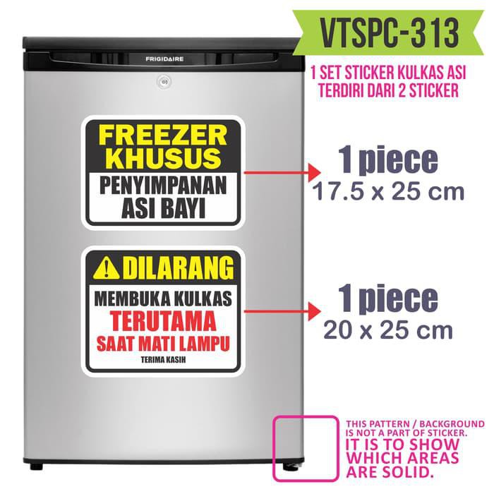 VTSPC 313 sticker kulkas stiker freezer label botol asi bayi menyusui Diskon Extra