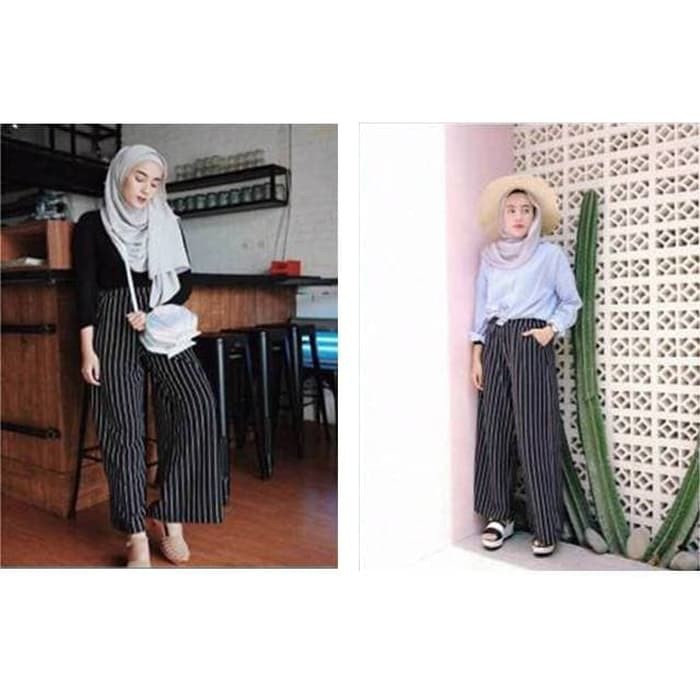 TBI Celana Panjang Kulot Yumi Salur Syantik Korea Long Pants