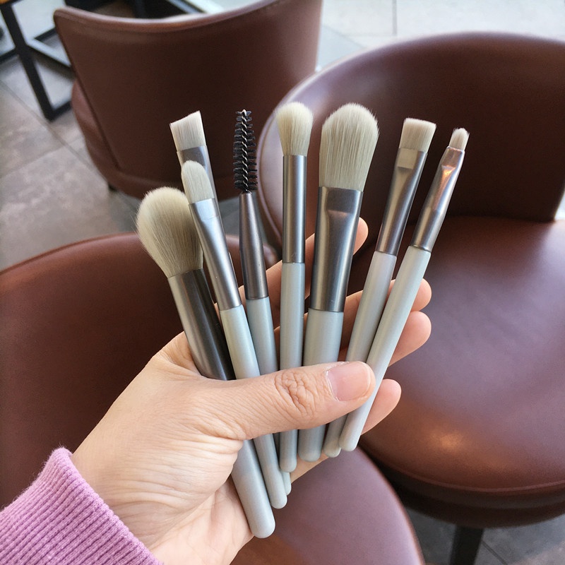 Kuas Set Make Up 8pcs Set Mini Travel MakeUp Brush halus lembut