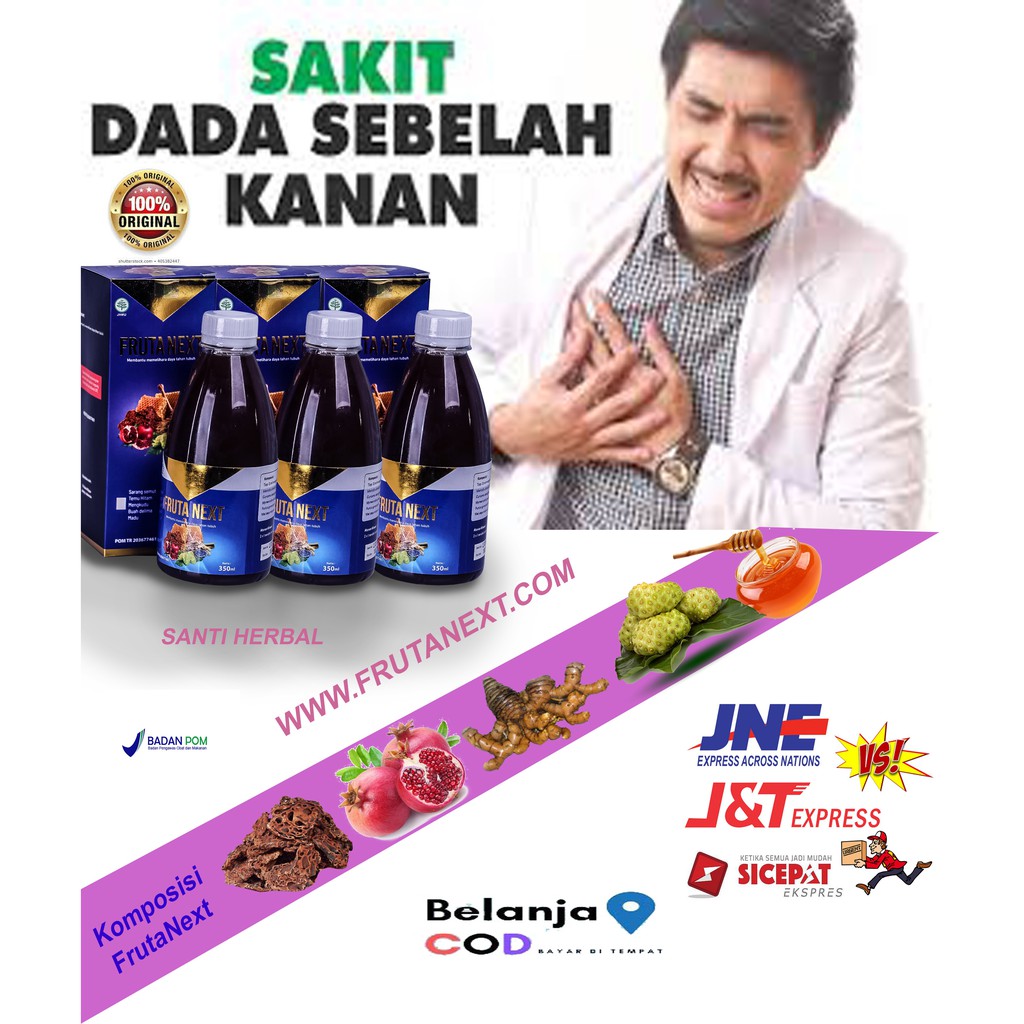 FRUTANEXT Herbal Sakit Dada Sebelah Kiri / Kanan, Nyeri Dada | Dada Sesak Dada Terasa FRUTA NEXT