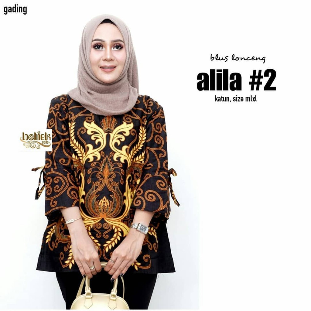 Batik Dolby Dolbi Dobby Doby Tenun Sutra Tulis Katun Atbm Baron Atasan Batik Wanita Sogan Srg308 4.7