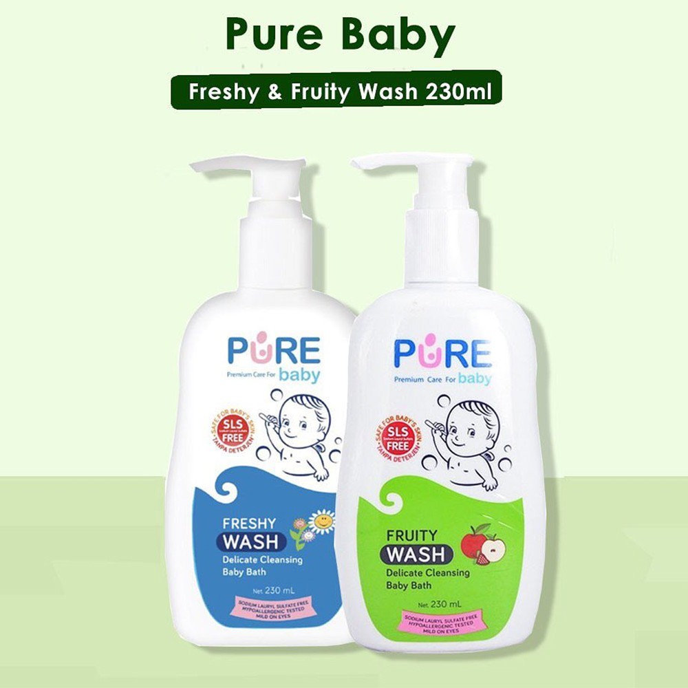 Pure Baby Wash 2in1 Fruity wash Freshy wash 230ml Sabun dan Shampoo Bayi