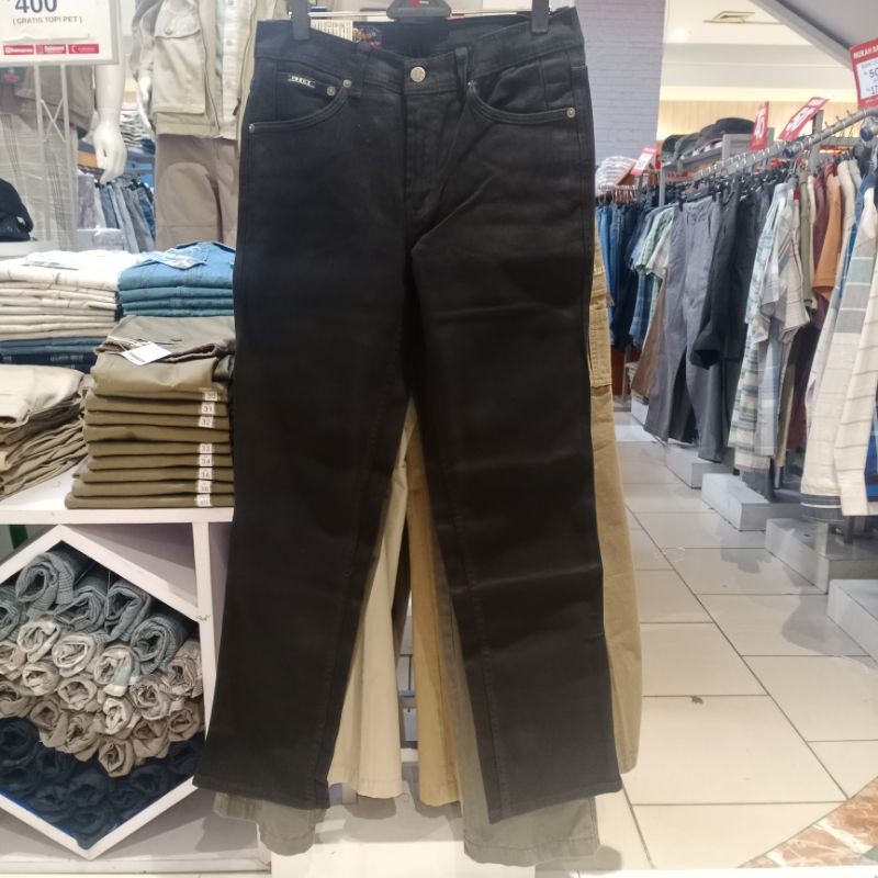 Forex 19053 Celana Panjang Jeans Hitam Regular Fit Dewasa Pria