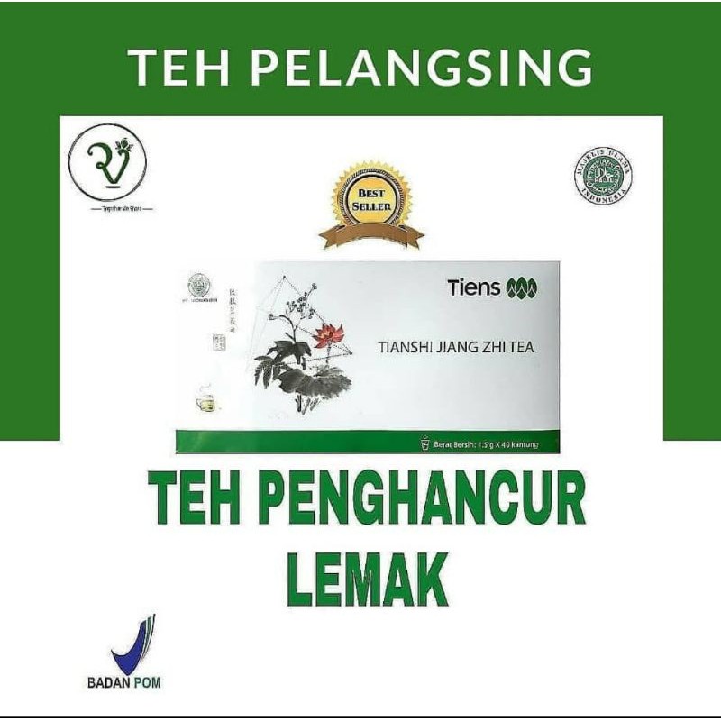 JIANG ZHI TEA 5 saset - Teh Hijau Tianshi100% ORIGINAL