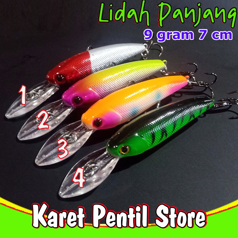1 buah Minnow lidah panjang 9 cm 7 gram