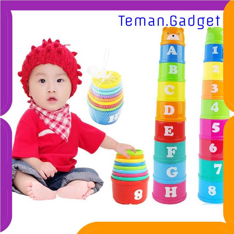 TG-MA HARKO Mainan Edukasi Anak Tumpuk Cangkir Stack Cup Tower - 6M0O