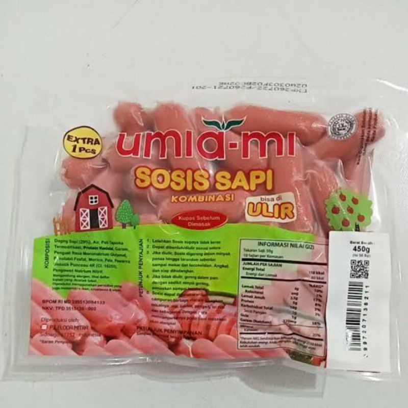 

Umia-mi Sosis Sapi Cocktail 450gr, isi 50