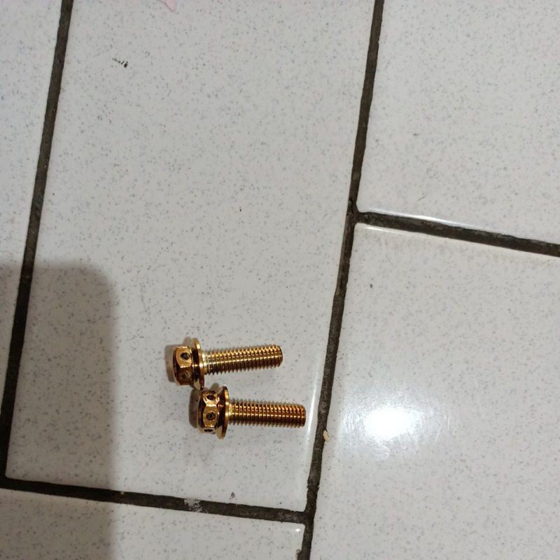 Baut Probolt Flower Gold Blue 1pc Uk kunci 12 14 Sambungan Breket  2p breket 4p Universal