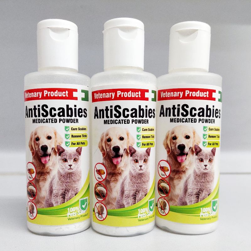 BEDAK SCABIES - Obat Scabies Kucing Bedak Scabies Kucing Anjing Kelinci Bedak Jamur Kucing