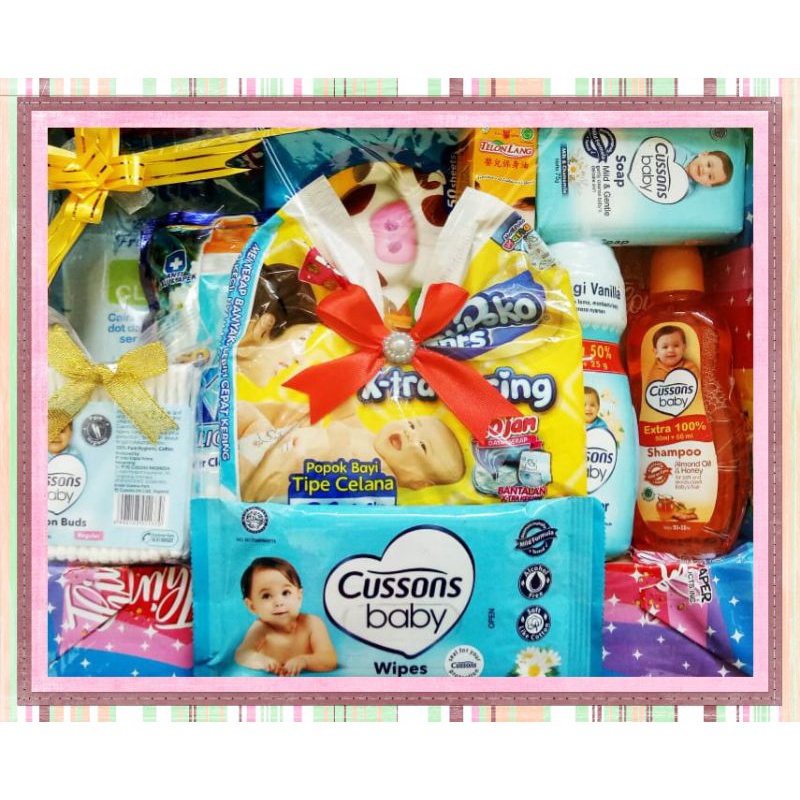 Parcel Bayi / Parcel Kado Bayi Paket Reguler Tanpa Baju-Lengkap Biru