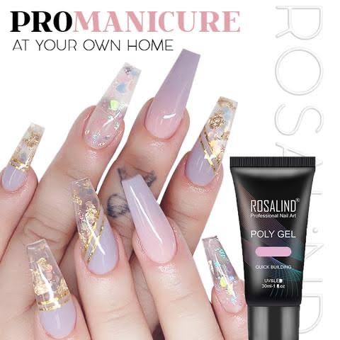 ROSALIND 30ml poly gel polygel nail extension sambung kuku instan Produk Good Quality