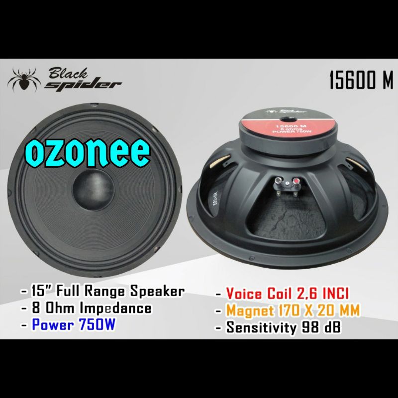 SPEAKER 15 INCH BARU BLACK SPIDER 15600 M 15600 M ORIGINAL