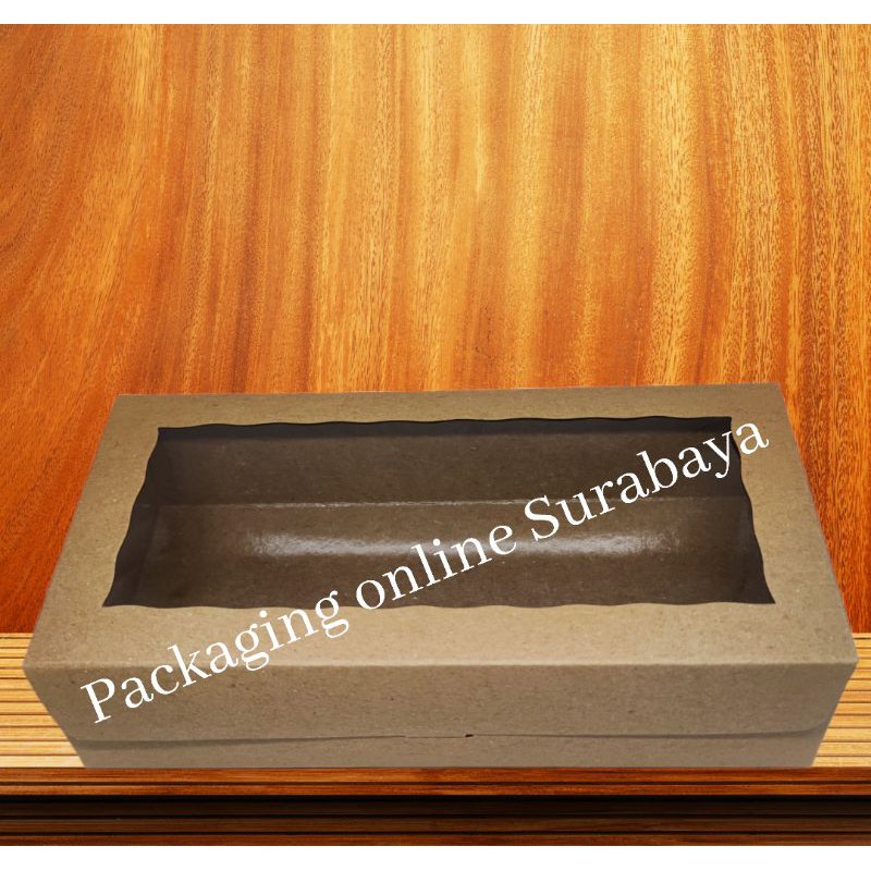 

BOX KRAFT 30 15 7.5 cm BOX KEMASAN PACKAGING KUE ROTI CUPCAKE BOLU LAMINASI MIKA TEBAL