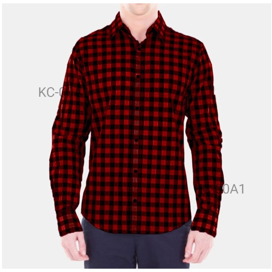 Baju Hem Kemeja Pria Cowok Distro Lengan Panjang Motif Kotak Trend Kekinian Murah Terbaru 2022 Bju A