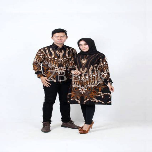 ZB Batik - Maura Couple - Sania Ruffle Batik Couple Ori Ndoro Jowi Garansi Termurah Shopee