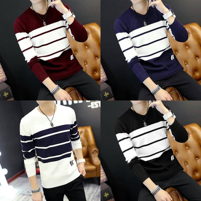 Kaos Cowok Cewek Keren sweater pria / AK- RAFFI- Hitam