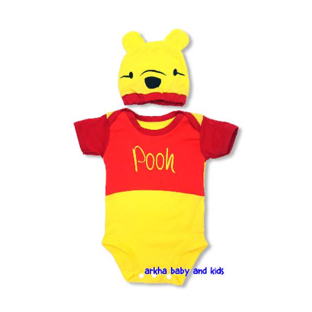 Baju bayi jumper bayi pooh/jumpsuit baby pooh