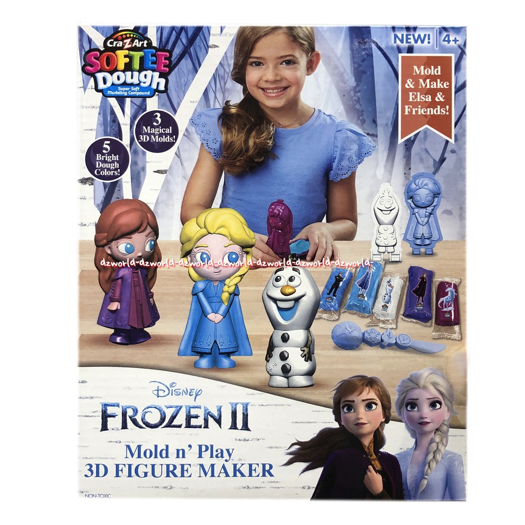 Crazart Softee Dough Disney Frozen Mold Play 3D Figure Maker