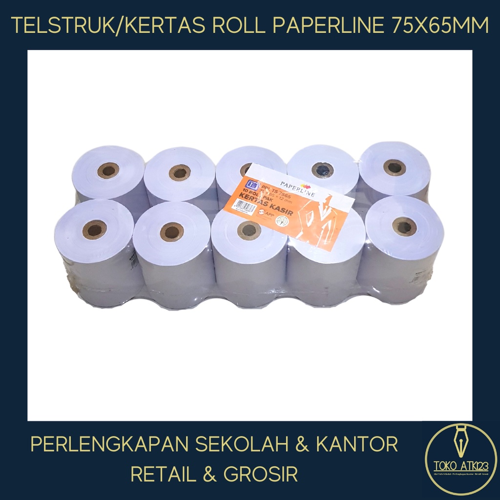 Tellstruk / Kertas Roll Kasir Paperline Ukuran 75x65