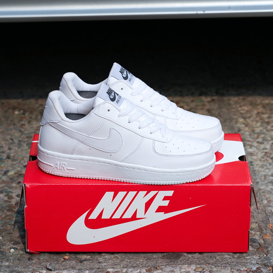  Sepatu Nike Air  Force 1 One Full Putih Full White Sepatu  