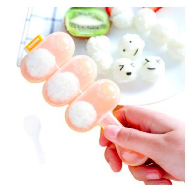 Alat Pembuat Bola Nasi Rice Ball Shaker Cetakan Nasi Bento Cetakan Nasi Bulat Bundar Bento Sushi Gratis Centong Mini