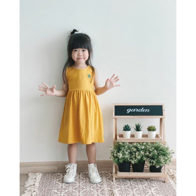 Cah Bocah Nameera Dress / Rok Anak Perempuan / Lucu Bordir / Tidak Berlengan