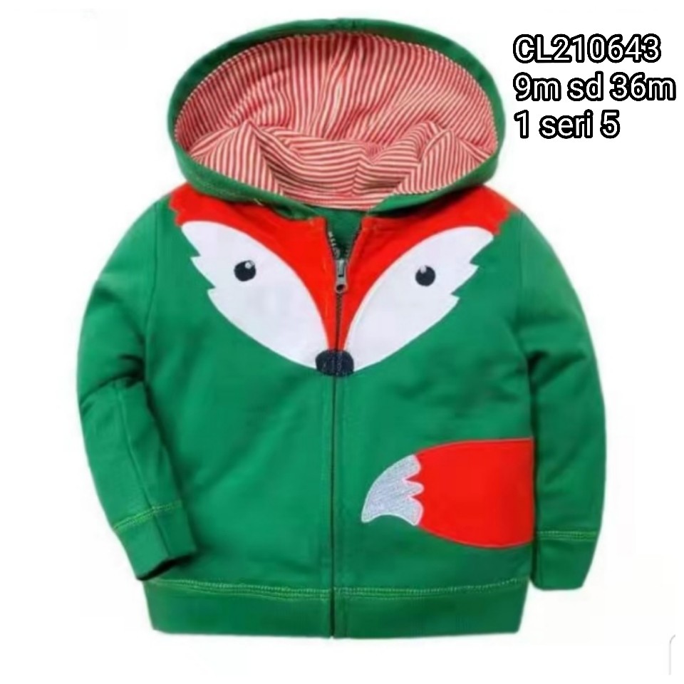 Jaket bayi cowok/Jaket baby cowo / jaket anak laki motif terbaru catell love usia 9M-3T