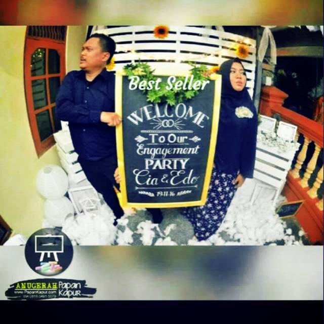 Papan tulis kapur 60x80 cm blackboard murah