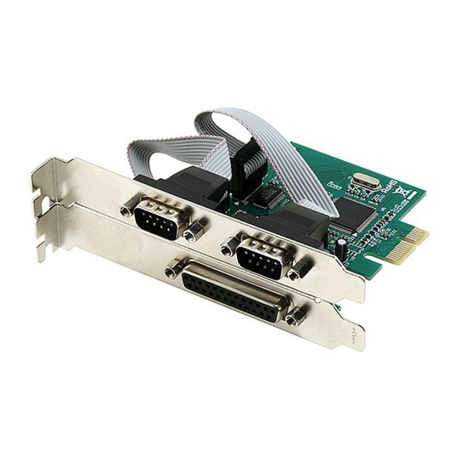 PCI EXPRESS x1 SERIAL RS232 MALE 2 PORT PARAREL FEMALE 1 PORT - PCI-E IO DB25 DB9 COM CARD