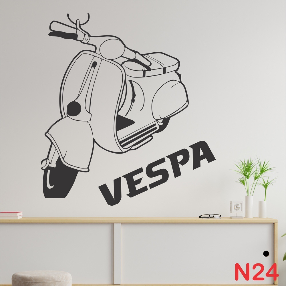 Stiker dinding VESPA sticker cutting wall stiker stiker tembok stiker kaca stiker kamar