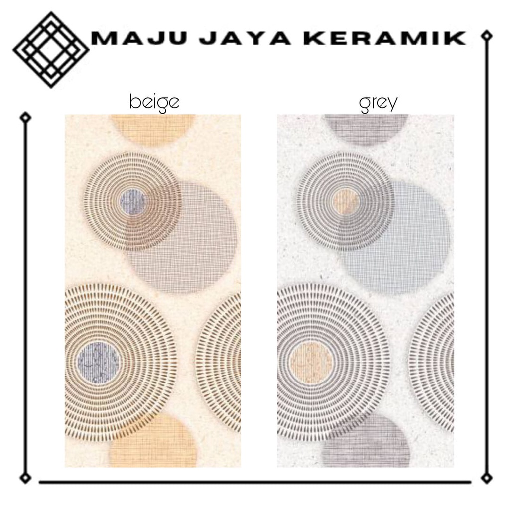 KERAMIK DINDING GLOSSY 40x40 CREAM ABU | KERAMIK DAPUR 40X40 | KERAMIK TERAS 40x40 | MOTIF LINGKARAN