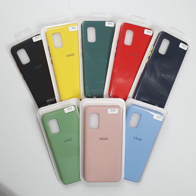 Vivo V17 / V19 / V19 NEO Macaron Tone Case / Silicone Macaron Colour Side button