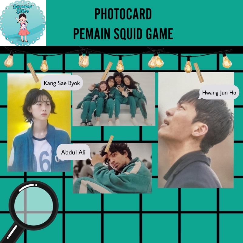 Squid Game Card/Kartu Squid Game/Photocard Squid Game/Stiker Squid Game/Squid Game Stickers/Squid Game Photocard/Koleksi Squid Game/Barang Squid Game/Mainan Squid Game