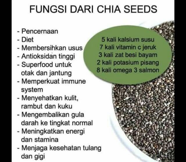 Chia Seed Anik Mexico 250 Gram Tinqu Indonesia