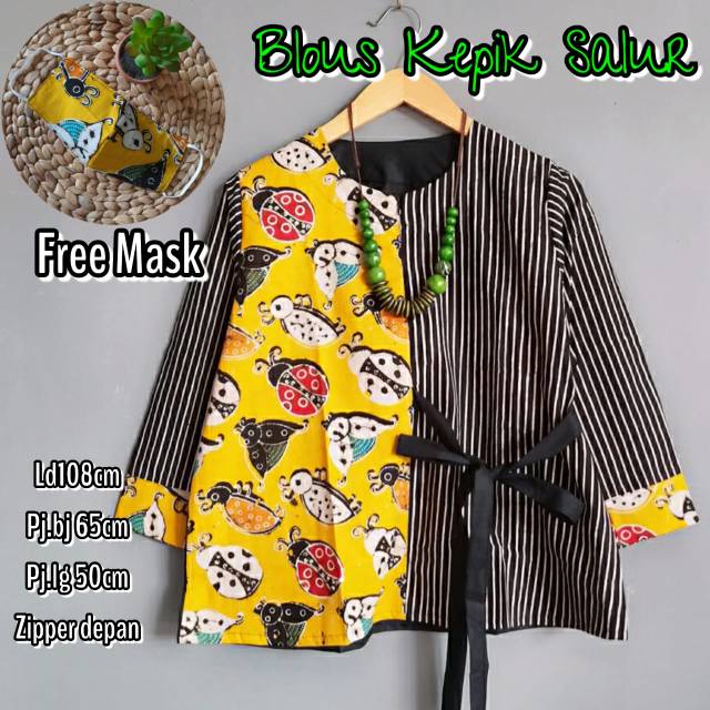 Blous kepik salur batik modern