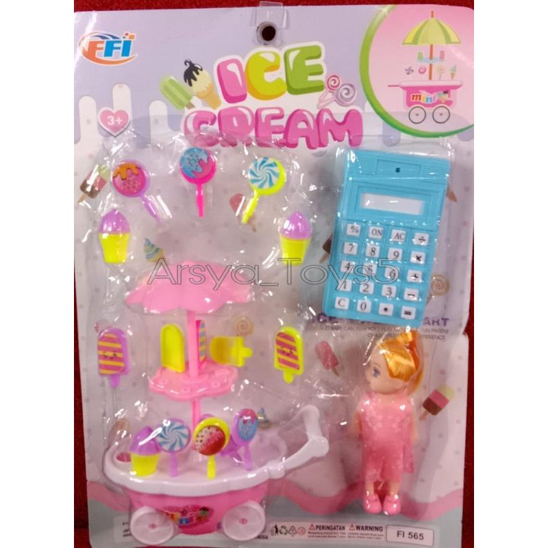 Mainan Barbie Ice Cream Kalkulator Set FI 565