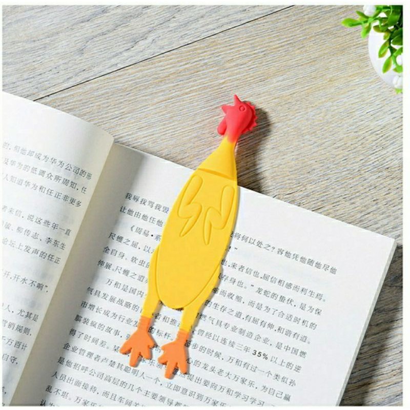 

Pembatas Penanda Buku Bookmark Bentuk Hewan Ayam Chicken Lucu Unik Decor Serbaguna Multifungsi