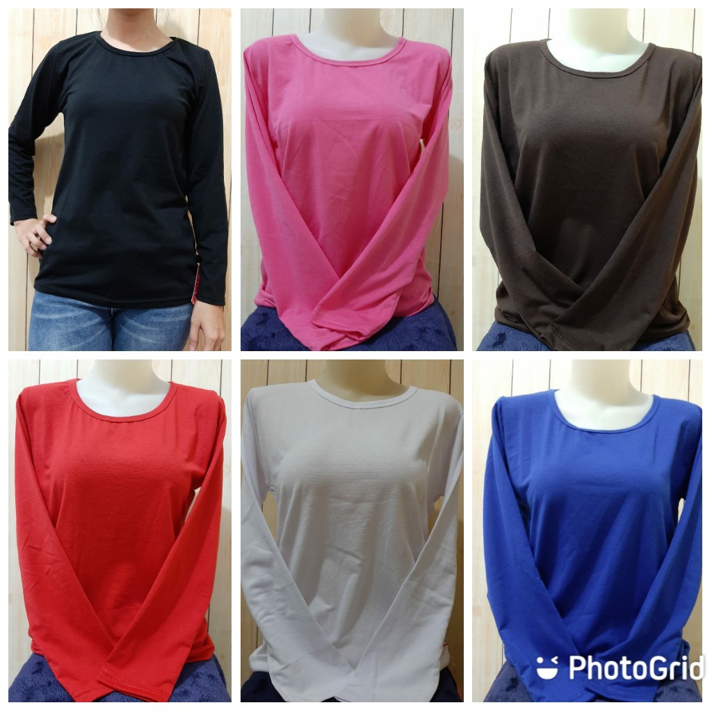 blinqshop KAOS POLOS LENGAN PANJANG