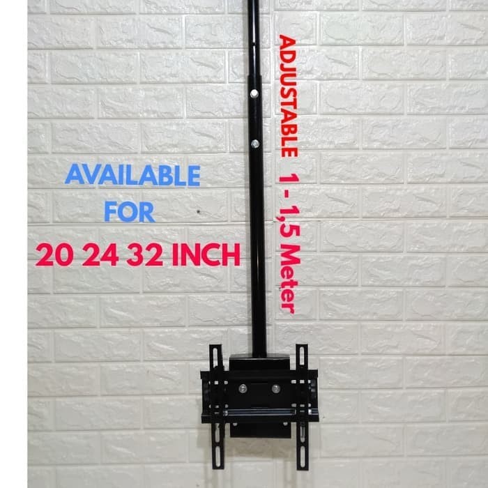 BRACKET TV PLAFON GANTUNG 20-43 INCH 2 METER