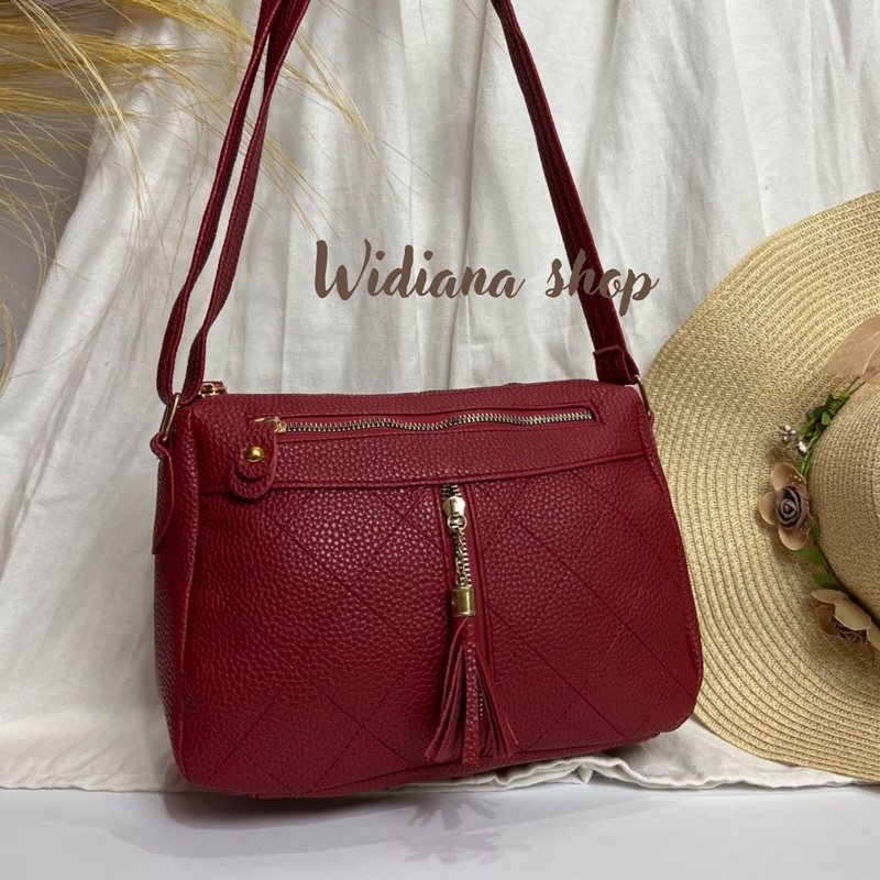 Tas wanita classy selempang kulit jeruk sintetis