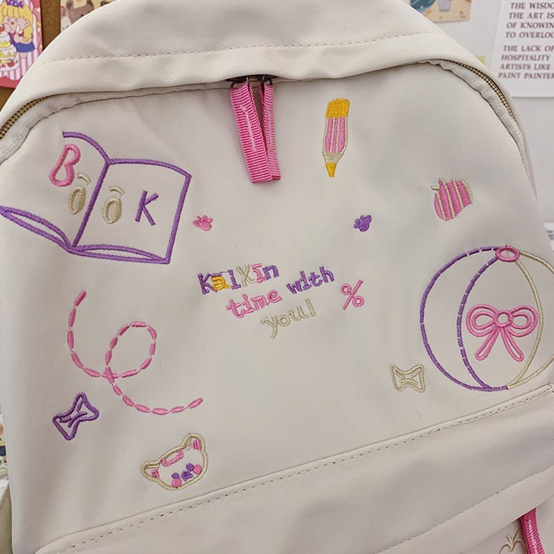 WYK133 Tas Ransel Corat Coret Sekolah Kuliah Backpack Impor TKM