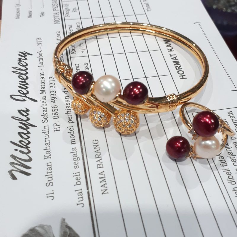 Mutiara lombok bersertifikat|Set mutiara tawar|Set mutiara asli lombok|Mutiara lombok terbaru|kado