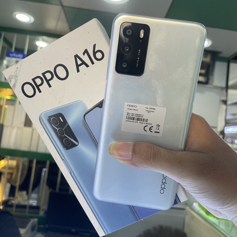 Oppo A16 ram 3gb second bekas pernah pakai